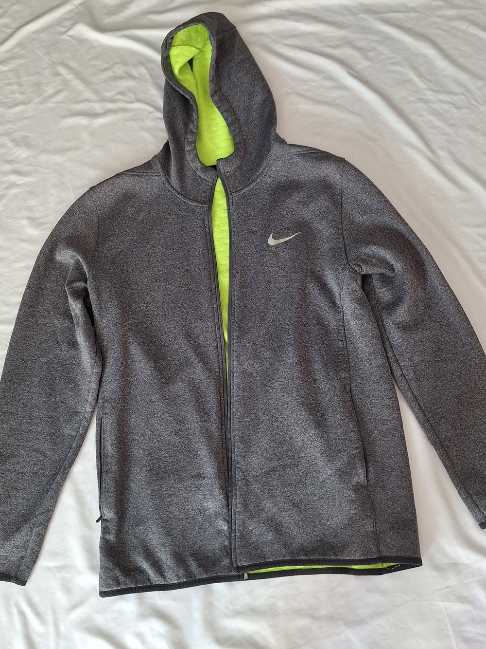 NikeGolf Therma Fit Hoodie Sweatshirt Men’s L Gray With Zipper Pockets